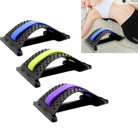 Adjustment Back Massager Stretcher Massage Tools Fitness Equipment Lumbar  Support Relaxation Spine Pain Relief Massage Therapy