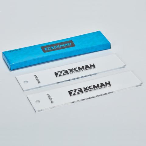 XCMAN Freeride Ski & Snowboard Base Wax Plastic Scraper 4mm Thick(Clear) - Corner Notch for Edge Cleaning and 2piece ► Photo 1/6