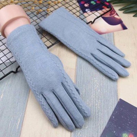 Fashion elegant cashmere wool touch screen gloves winter women's high-grade wool outdoor riding windproof warm gloves D89 ► Photo 1/5