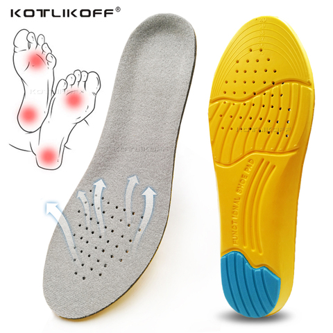 Shoe Inserts Pad Soft Sport Insoles Memory Foam Breathable Outdoor Running Silicone Gel Cushion Orthopedic Insoles EU 35-47 Size ► Photo 1/6