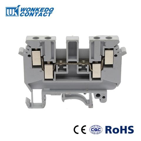 10Pcs UDK-4 Din Rail Terminal Blocks Feed Through Screw Connection Multi Conductor Terminal UDK4 ► Photo 1/6