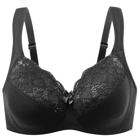 Women's Minimizer Full Coverage Underwire Bra Sexy Lace Comfortable Cushion Strap ► Photo 1/6