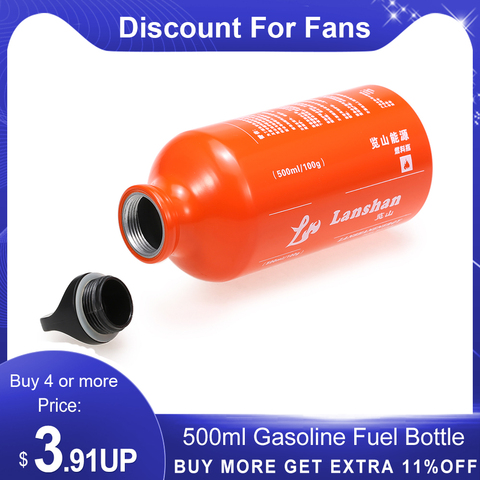 500ml Gasoline Fuel Bottle Gasoline Fuel Bottle Petrol Kerosene Alcohol Liquid Gas Tank For Camping Multi Fuel Oil Stove ► Photo 1/6