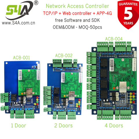 TCP IP Ethernet Access Controller Board Compatible with All RFID Card Reader Wiegand 26 Network Access Controller ► Photo 1/6