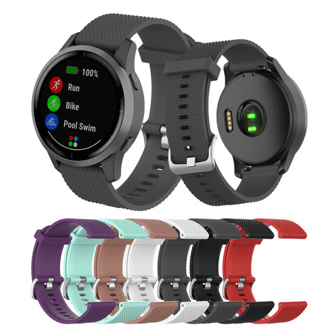 Sport Silicone Wrist Strap For Garmin Vivoactive 4 4S 3 Smart Watch Band For Venu SQ Forerunner245 645 Venu Replacement Bracelet ► Photo 1/6