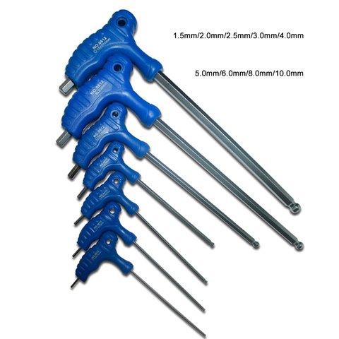 Socket T-Handle Screws Hardware Hex Wrench Hex Spanners Hand Tools Durable Home Use Smooth Allen Key Repair Ball Head Screwdrive ► Photo 1/6