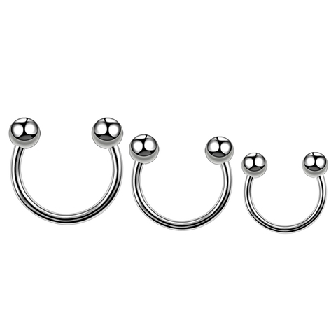 10Pcs/20Pcs/50Pcs G23 Titanium Horseshoe Ring Ear Piercing Nose Rings Helix Piercings Labret Septum Piercings CBR Body Jewelry ► Photo 1/6