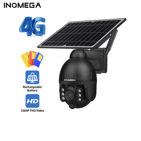 INQMEGA Outdoor Solar Camera 4G SIM Card Wireless Security Detachable Solar Cam Battery CCTV Video Surveillance Smart Monitor ► Photo 1/6