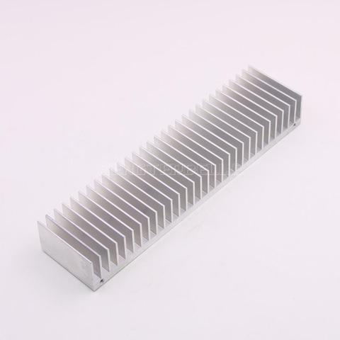 1pcs Silver All Aluminum Power Amplifier Audio Radiator L6 L12-2 MX50 Amplifier Board Cooling Heatsink 205*28*50MM ► Photo 1/6