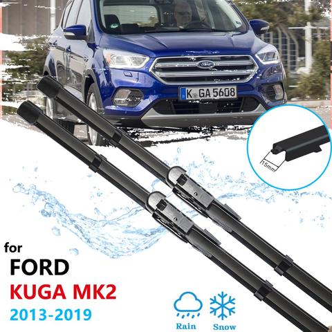 for Ford KUGA 2013~ 2022 Mk2 Escape Car Wiper Blades Front Window Windscreen Windshield Car Accessories 2014 2015 2016 2017 2022 ► Photo 1/6