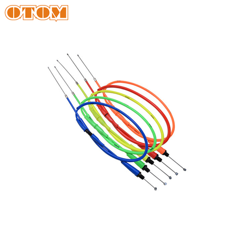 OTOM Universal Motorcycle Dirt Bike Braid Throttle Cable Stainless Steel Straight Head Motocross Enduro Throttle Oil Cable Line ► Photo 1/6