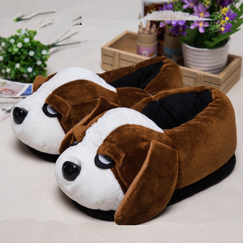 Indoor Slippers Special offer custom a warm winter home panda cotton slippers thick hard bottom shoes on floor lovers shoes ► Photo 1/6