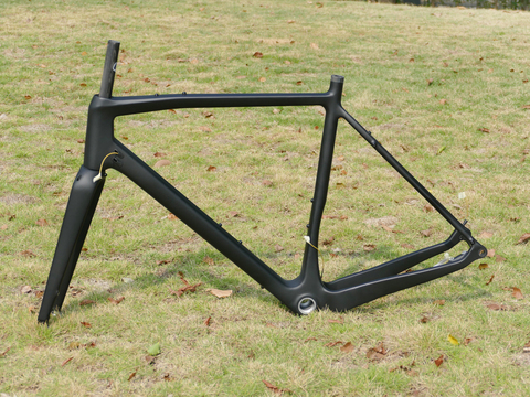FR-802 Full Carbon UD Matt Gravel Bike Bicyce Thru Axle Frame Disc brake Fork  46cm, 49cm , 52cm, 54cm , 56cm , 58cm , 61cm ► Photo 1/6