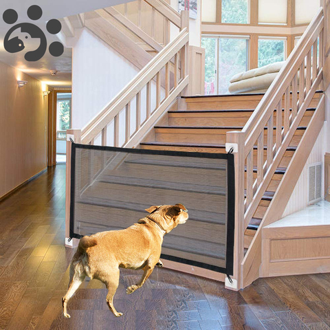 Home Mesh Dog Cage Fence Folding Dog Gate Playpen for Dogs Pet Cat Baby Cage Fence for Dogs Accessories Gate Crate Dog Kennel ► Photo 1/6