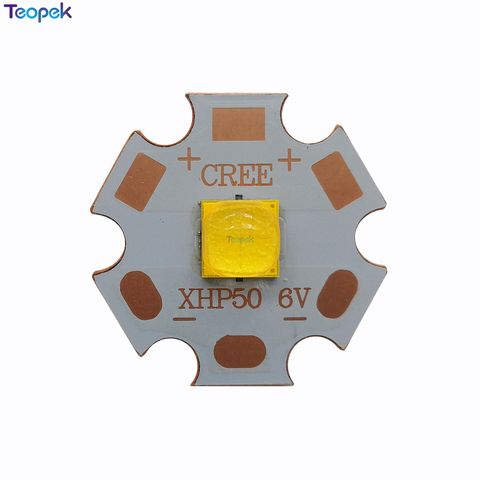 Cree  XHP50 XHP50.2 6V 12V 6500K Cool White 5000K Neutral White 3000K Warm White LED Emitter 2546lm 19W on 16mm 20mm Copper PCB ► Photo 1/6