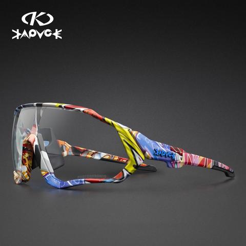 KAPVOE Photochromic Cycling Glasses for Men Women Sports