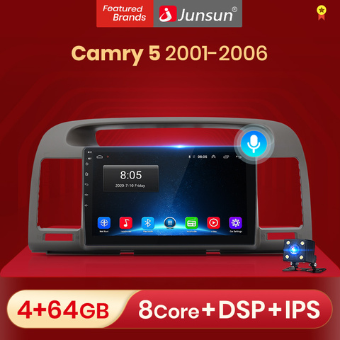 Junsun V1 2G+32G Android 10.0 RDS For Toyota Camry 5 VX 30 2001-2006 Car Radio Multimedia Video Player Navigation GPS 2 din dvd ► Photo 1/6