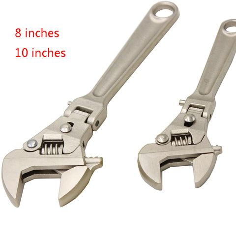 8 Inch Adjustable Ratchet Wrench With Folding Handle Dual Purpose Socket Wrench Spanner Hand Tool Spanner ► Photo 1/6