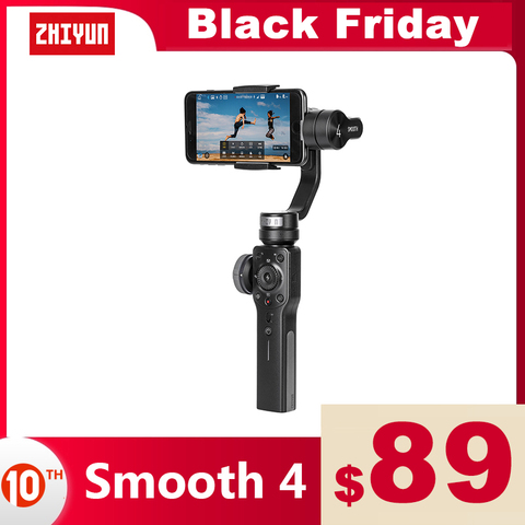 ZHIYUN Official Smooth 4 3-Axis Handheld Phone Gimbal Stabilizer for Smartphones iPhone XS 11 HUAWEI Xiaomi Samsung Galaxy ► Photo 1/6