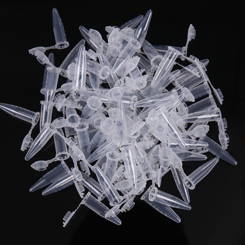 50PCS Clear Micro Test Tube Centrifuge Tubes Vial Snap Cap Container For Laboratory Sample Specimen School Stationery 0.5 ML ► Photo 1/6
