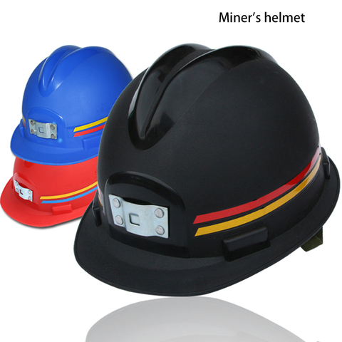 Miner's Safety Helmet Underground Working Helmet Damping Cotton  Adjustable Hard Hat ABS Anti-static Miner hat for Construction ► Photo 1/5