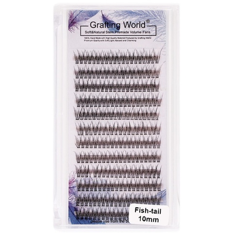 Grafting World New Style Eyelash Cluster Dove tail Individual Eyelash 240 Pieces Eyelash Extensions Make Up Tools ► Photo 1/6