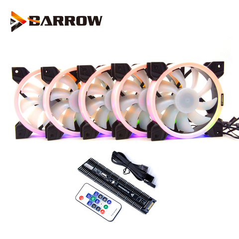 Barrow PWM Fan Size 120*120mm Fan use for Radiator Computer Case with Aurora RGB Light 4PIN Fan 5V A-RGB 3PIN Support to AURA ► Photo 1/6