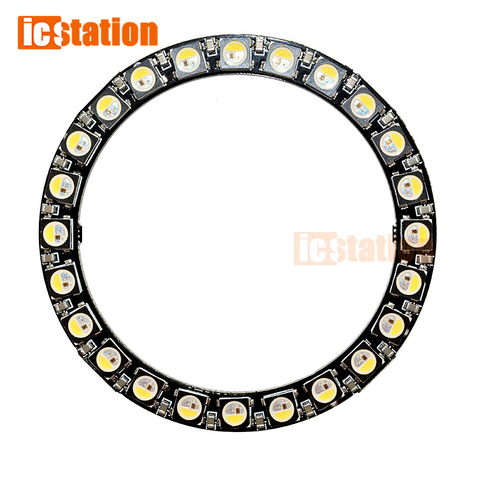 24 x 5050 RGBW SK6812 LED ring w/ Integrated Drivers 24 bits ► Photo 1/5