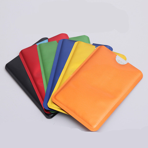 New Anti RFID Blocking Reader Lock Card Holder ID Bank Card Case Card Cover Protection Case Aluminium Foil Universal Purse ► Photo 1/6