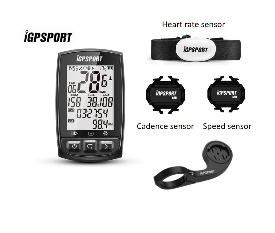 Cycling Computer GPS Speedometer IGS50E IGPSPORT Speed Cadence Heart Rate Sensor 