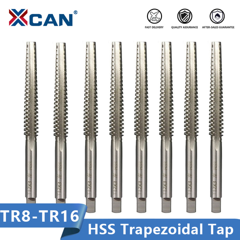 XCAN Screw Thread Tap TR8/10/12/14/16 Left/Right Hand Trapezoidal Tap Machine Plug Tap HSS Machine Threading Tools ► Photo 1/6