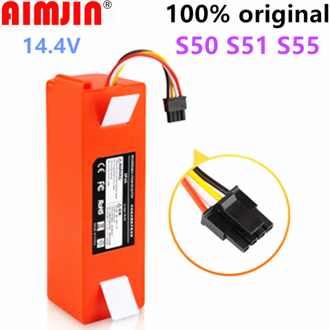 Original Robotic Vacuum Cleaner Replacement Battery for Xiaomi Robot Roborock S50 S51 S55 Accessory Spare Parts Li-ion Battery ► Photo 1/6