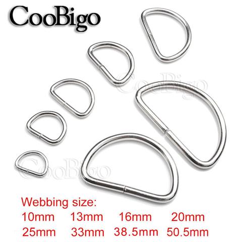 10pcs Metal Dee D Ring Buckle Webbing 3/8