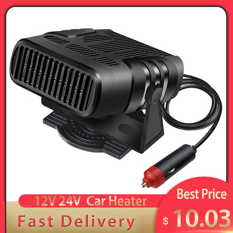 12V 24V Portable Powerful Car Heater 360 Rotation Heating Cooling Fan Demister Car Defroster Remover Window Accessories 2022 New ► Photo 1/6