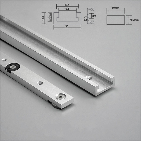 GKTOOLS 30 Aluminium Alloy T-tracks Slot Miter Track And Miter Bar Slider for DIY Table Saw Miter Gauge Rod Woodworking Tools ► Photo 1/5