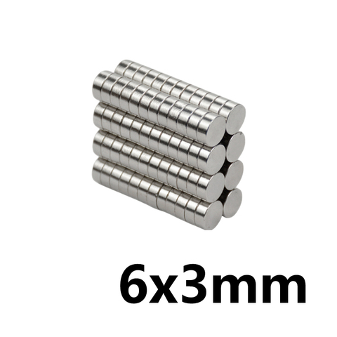 50/100/200PCS 6x3 mm Disc Bulk Sheet Neodymium Magnet 6mmx3mm Small Round Powerful Magnets 6x3mm Rare Earth Magnets 6*3 mm ► Photo 1/4