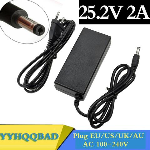 21.6V 22.2V 2A DC 25.2V Three-stages charger for 14500 14650 17490 18500 18650 26500 Polymer lithium battery Pack Charger ► Photo 1/6