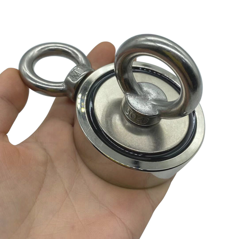 Strong Neodymium Magnet Double Side Search Magnet Hook Super Power Salvage Fishing Magnetic D48-D94MM Max 300kg Cup Holder ► Photo 1/6