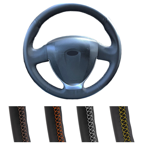 DIY Customized Car Steering Wheel Cover For Lada Granta 2022-2022 Priora 2 2013-2022 Kalina 2 Auto Leather Steering Wrap ► Photo 1/6