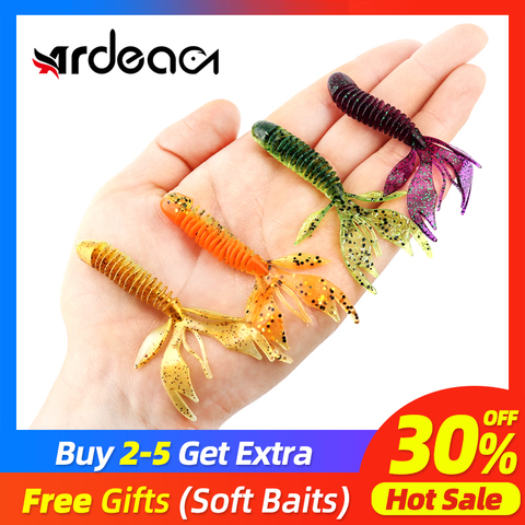 Ardea Soft Lures 76mm 2g Worm Silicone Bait Wobblers Swimbait Artificial Double CoBaitfishing Bass Fishing Tackle jigging ► Photo 1/6