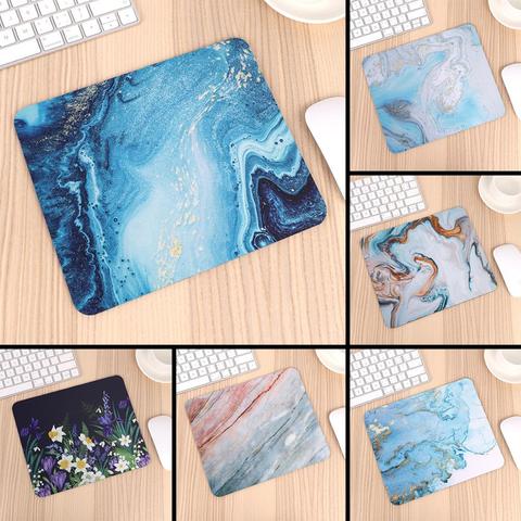 Good Use Small Mouse Pad for Game Playing Lover Rubber Mouse Mat Marble Design & Flower Pattern ► Photo 1/6