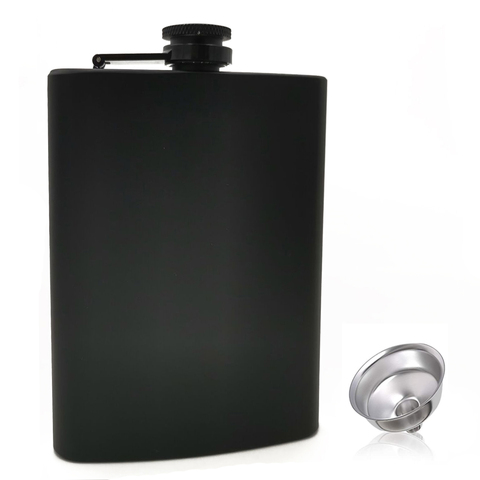 7oz 8oz Portable Stainless Steel Hip Flask Flagon Whiskey Wine Pot Leather Cover Bottle + Funnel Travel Tour Drinkware Wine Cup ► Photo 1/5