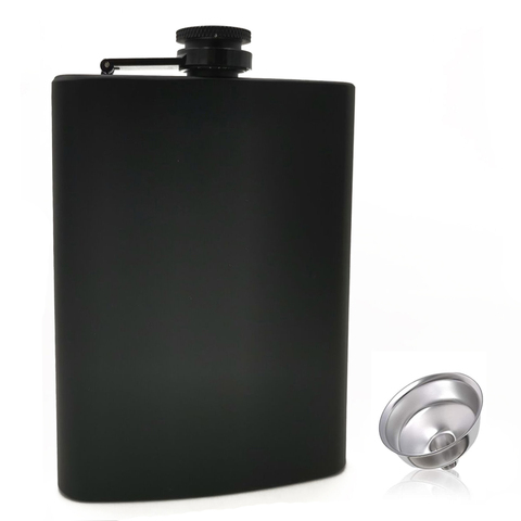 7oz 8oz Portable Stainless Steel Hip Flask Flagon Whiskey Wine Pot Leather Cover Bottle + Funnel Travel Tour Drinkware Wine Cup ► Photo 1/5