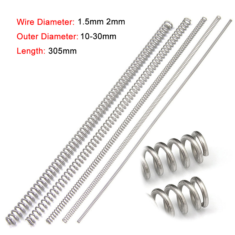 15pcs 304 Stainless Steel Compression Springs1mmx14mmx25mm Springs Long Spring Connector