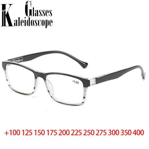 +100 125 175 225 275 300 Reading Glasses Men Women Square Glasses Frame High-definition Presbyopic Hyperopia Eyeglasses ► Photo 1/6