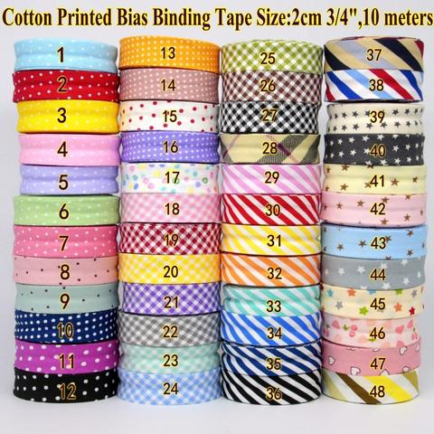 Free shipping 100% Cotton Bias tape,bias binding tape size: 20mm