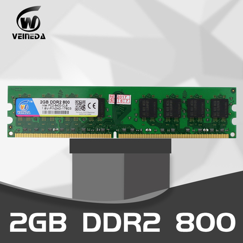 VEINEDA ddr2 Memory  2gb 4gb 800mhz Dimm 240Pin 1.8V CL6 PC2-6400 For Intel AMD Mainboard Compatiblt 2GB DDR2 667MHz ► Photo 1/6
