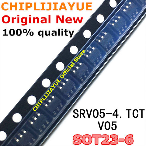 10PCS SRV05-4.TCT SOT23-6 SRV05 SOT23 V05 SRV05-4 SRV05-4-P-T7 SOT SMD New and Original IC Chipset ► Photo 1/1