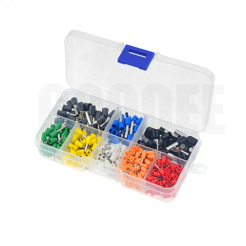 400PCS/box AWG 22-10 Insulated Cord Pin End Terminal Ferrules Kit Set Wire Copper Crimp Connector ► Photo 1/6