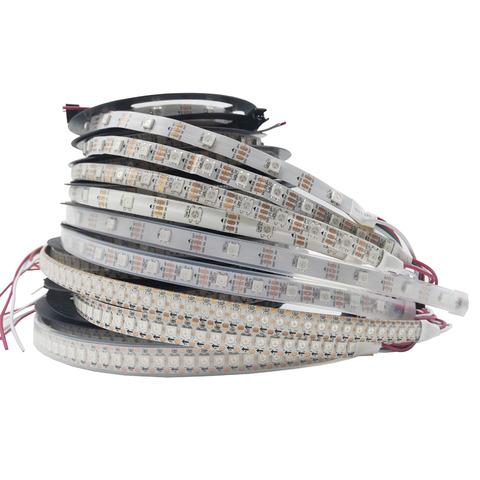 5V WS2812B Led Strip light Individually Addressable WS2812 Smart RGB Led pixel strips Black/White PCB Waterproof IP30/65/67 1-5m ► Photo 1/6